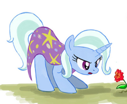 Size: 283x232 | Tagged: safe, artist:ayameexgoddess, derpibooru import, trixie, flower, lowres