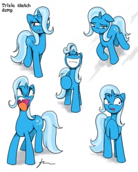 Size: 1024x1280 | Tagged: safe, artist:furboz, derpibooru import, trixie, pony, unicorn, blue coat, female, horn, mare, sketch dump, solo, two toned mane