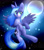 Size: 1600x1800 | Tagged: safe, artist:riouku, princess luna, alicorn, pony, blushing, female, mare, moon, s1 luna, smiling, solo