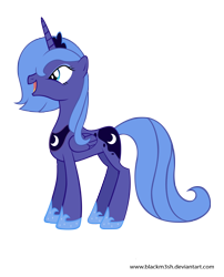 Size: 2136x2649 | Tagged: safe, artist:blackm3sh, princess luna, alicorn, pony, happy, s1 luna, solo