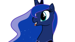 Size: 9000x5038 | Tagged: safe, artist:richardinya, princess luna, alicorn, pony, luna eclipsed, absurd resolution, simple background, smiling, solo, tongue out, transparent background, vector