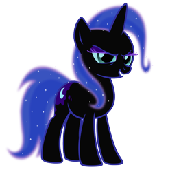 Size: 1542x1553 | Tagged: safe, artist:durpy, color edit, derpibooru import, nightmare moon, trixie, pony, unicorn, female, mare, simple background, solo, transparent background, vector