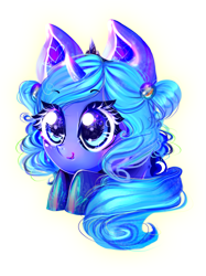 Size: 2035x2726 | Tagged: safe, artist:minamikoboyasy, princess luna, alicorn, pony, filly, solo, woona