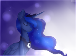 Size: 4334x3223 | Tagged: safe, artist:unilx, princess luna, alicorn, pony, female, gradient background, horn, mare, solo