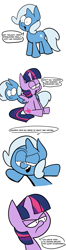 Size: 1200x4524 | Tagged: safe, artist:fauxsquared, derpibooru import, trixie, twilight sparkle, twilight sparkle (alicorn), alicorn, pony, unicorn, absurd resolution, comic, no sense of right and wrong, trixie is magic