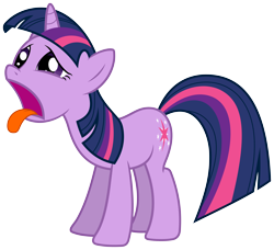 Size: 5000x4551 | Tagged: safe, artist:zutheskunk traces, derpibooru import, twilight sparkle, unicorn twilight, pony, unicorn, friendship is magic, absurd resolution, bleh, female, mare, simple background, solo, tongue out, transparent background, vector, vector trace