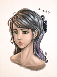 Size: 1324x1789 | Tagged: safe, artist:mrs1989, princess luna, human, bust, humanized, korean, solo