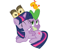 Size: 1600x1200 | Tagged: safe, artist:nightmaremoons, derpibooru import, peewee, spike, twilight sparkle, dragon