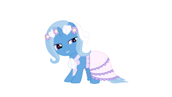 Size: 1536x864 | Tagged: safe, artist:serendipony, derpibooru import, trixie, .svg available, clothes, dress, filly, smiling, svg, vector