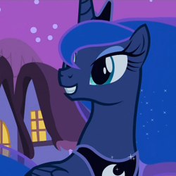 Size: 468x468 | Tagged: safe, screencap, princess luna, alicorn, pony, luna eclipsed, smiling, solo