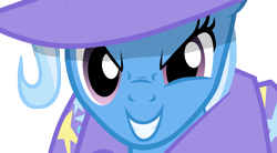 Size: 8000x4404 | Tagged: safe, artist:theaceofspadez, derpibooru import, trixie, absurd resolution, grin, simple background, smiling, transparent background, vector