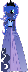 Size: 215x555 | Tagged: safe, artist:archerinblue, princess luna, vice principal luna, equestria girls, alternate design, equestria girls-ified, humanized, simple background, solo