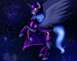 Size: 1024x819 | Tagged: safe, artist:lordsleeper, princess luna, alicorn, pony, armor, female, horn, mare, solo