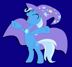 Size: 1190x1111 | Tagged: safe, artist:the-paper-pony, derpibooru import, trixie, pony, unicorn, blue coat, female, horn, mare, solo, two toned mane