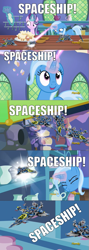 Size: 371x1045 | Tagged: safe, derpibooru import, edit, edited screencap, screencap, starlight glimmer, trixie, pony, unicorn, all bottled up, female, lego, lego classic space, lego space, mare, screencap comic, spaceship, the lego movie