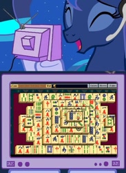 Size: 563x769 | Tagged: safe, princess luna, alicorn, pony, after dark games, exploitable meme, gamer luna, mahjong, meme, mooshu tiles, obligatory pony, shanghai, tv meme