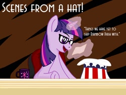 Size: 800x600 | Tagged: safe, artist:thattagen, derpibooru import, twilight sparkle, scenes from a hat, whose line is it anyway