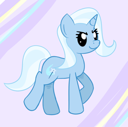 Size: 712x708 | Tagged: safe, artist:hip-indeed, derpibooru import, trixie, pony, unicorn, blue coat, female, horn, mare, smiling, solo, two toned mane