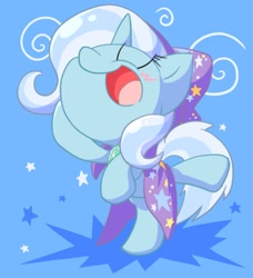 Size: 680x746 | Tagged: safe, artist:nyankamedon, derpibooru import, trixie, pony, unicorn, chibi, female, mare, pixiv, solo