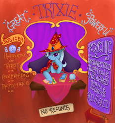 Size: 1024x1100 | Tagged: safe, artist:snip-veritas, derpibooru import, trixie, crystal ball, tarot