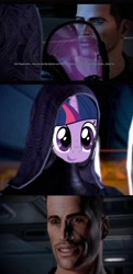 Size: 852x1765 | Tagged: safe, derpibooru import, twilight sparkle, commander shepard, crossover, mass effect, meme, tali'zorah vas normandy