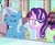 Size: 591x480 | Tagged: safe, derpibooru import, screencap, starlight glimmer, trixie, pony, unicorn, all bottled up, eyes closed, horn, smiling