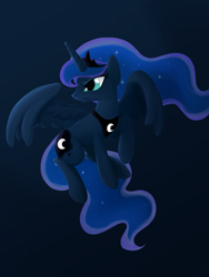 Size: 720x960 | Tagged: safe, artist:goldenspirits, princess luna, alicorn, pony, female, horn, mare, simple background, solo