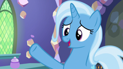 Size: 1280x720 | Tagged: safe, derpibooru import, screencap, trixie, pony, all bottled up, solo