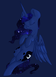 Size: 3000x4067 | Tagged: safe, artist:abi2sweet, princess luna, alicorn, pony, both cutie marks, eyes closed, solo