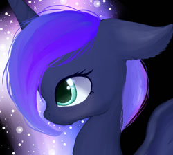 Size: 965x865 | Tagged: safe, artist:bambinen, princess luna, alicorn, pony, ear fluff, floppy ears, solo