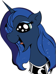 Size: 1336x1763 | Tagged: safe, artist:lordcurly972, princess luna, alicorn, pony, happy, open mouth, simple background, solo, starry eyes, transparent background