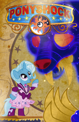 Size: 776x1200 | Tagged: safe, artist:pixelkitties, derpibooru import, trixie, ursa major, bioshock, bioshock infinite, parody