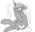 Size: 719x668 | Tagged: safe, artist:misocha, princess luna, alicorn, pony, grayscale, monochrome, pixiv, solo