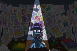 Size: 771x514 | Tagged: safe, artist:coggler, derpibooru import, trixie, pony, unicorn, dark, doll, fanfic, female, mare, solo, spotlight