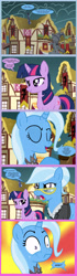 Size: 2500x8960 | Tagged: safe, artist:edowaado, derpibooru import, idw, trixie, twilight sparkle, spoiler:comic, spoiler:comic40, alicorn amulet, comic, glasses, mother, parent