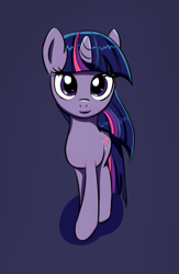 Size: 553x849 | Tagged: safe, artist:fajeh, derpibooru import, twilight sparkle, unicorn twilight, pony, unicorn, female, looking at you, mare, simple background, solo