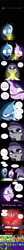 Size: 2481x26109 | Tagged: safe, artist:doublewbrothers, derpibooru import, derpy hooves, maud pie, starlight glimmer, trixie, oc, oc:treforce, earth pony, pony, unicorn, absurd resolution, cloak, clothes, comic, derp, descriptive noise, devil, edgy, fangs, female, mare, patreon, patreon logo, satan, silly face