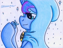 Size: 3289x2540 | Tagged: safe, artist:the1king, princess luna, alicorn, pony, snow, snowfall, snowflake, solo