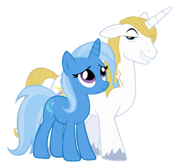 Size: 1202x1127 | Tagged: safe, artist:bronyman1995, derpibooru import, prince blueblood, trixie, bluetrix, female, male, shipping, simple background, straight, transparent background, vector