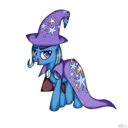 Size: 512x512 | Tagged: safe, artist:hiddendragon99, derpibooru import, trixie, pony, unicorn, female, mare, open mouth, simple background, solo, white background