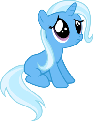 Size: 7662x10000 | Tagged: safe, artist:daringdashie, derpibooru import, trixie, pony, unicorn, absurd resolution, blank flank, cute, female, filly, frown, hnnng, looking up, mare, nose wrinkle, sad, simple background, sitting, solo, transparent background, vector