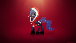 Size: 4096x2304 | Tagged: safe, artist:mithandir730, artist:up1ter, princess luna, alicorn, pony, candy cane, clothes, coat, looking at you, solo