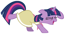 Size: 3000x1598 | Tagged: safe, artist:sidorovich, derpibooru import, twilight sparkle, pony, unicorn, sweet and elite, birthday dress, clothes, dancing, do the sparkle, dress, simple background, solo, transparent background, vector