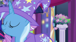 Size: 1280x720 | Tagged: safe, derpibooru import, screencap, trixie, twilight sparkle, twilight sparkle (alicorn), alicorn, pony, no second prances