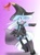 Size: 1400x1900 | Tagged: safe, artist:azurepicker, derpibooru import, trixie, pony, unicorn, bravely second, female, gradient background, mare, solo, witch