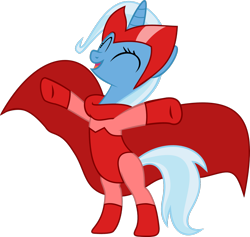 Size: 1600x1515 | Tagged: safe, artist:saturdaymorningproj, derpibooru import, trixie, pony, unicorn, crossover, female, mare, parody, scarlet witch, simple background, solo, transparent background, x-men