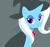 Size: 412x386 | Tagged: safe, artist:jiayi, derpibooru import, trixie, pony, unicorn, cape, clothes, female, gem, gray background, hat, lidded eyes, mare, simple background, smiling, solo