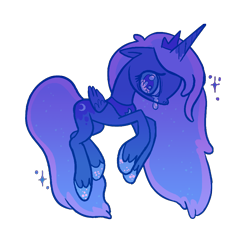 Size: 1000x1000 | Tagged: safe, artist:colorpulp, princess luna, alicorn, pony, crying, sad, solo