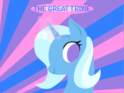 Size: 800x600 | Tagged: safe, artist:nightsiku665, derpibooru import, trixie, pony, unicorn, blue coat, female, horn, mare, smiling, solo, two toned mane