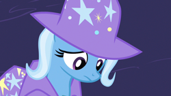 Size: 1280x720 | Tagged: safe, derpibooru import, screencap, trixie, pony, magic duel, sad, solo